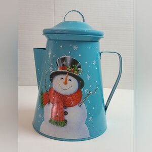 Teleflora Festive Snowman Teal Holiday Pitcher